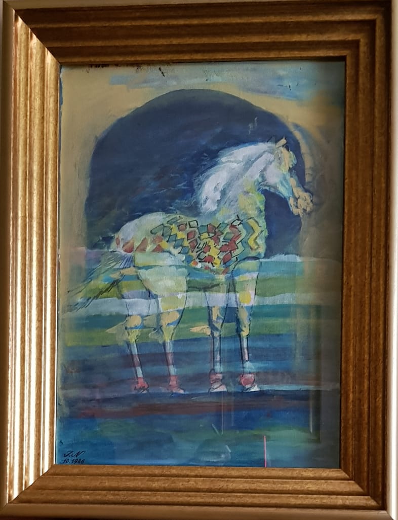 لوحة الفرس, فنان غير معروف الاسم